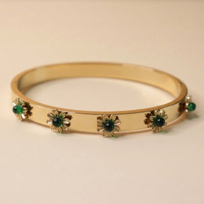 Emerald Flora Bracelet Stack
