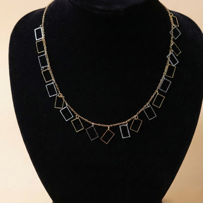 Modern Geometry Charm Necklace