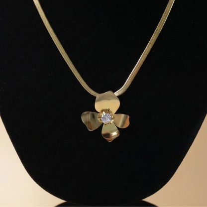 Eternal Glimmer Flower Neck Chain