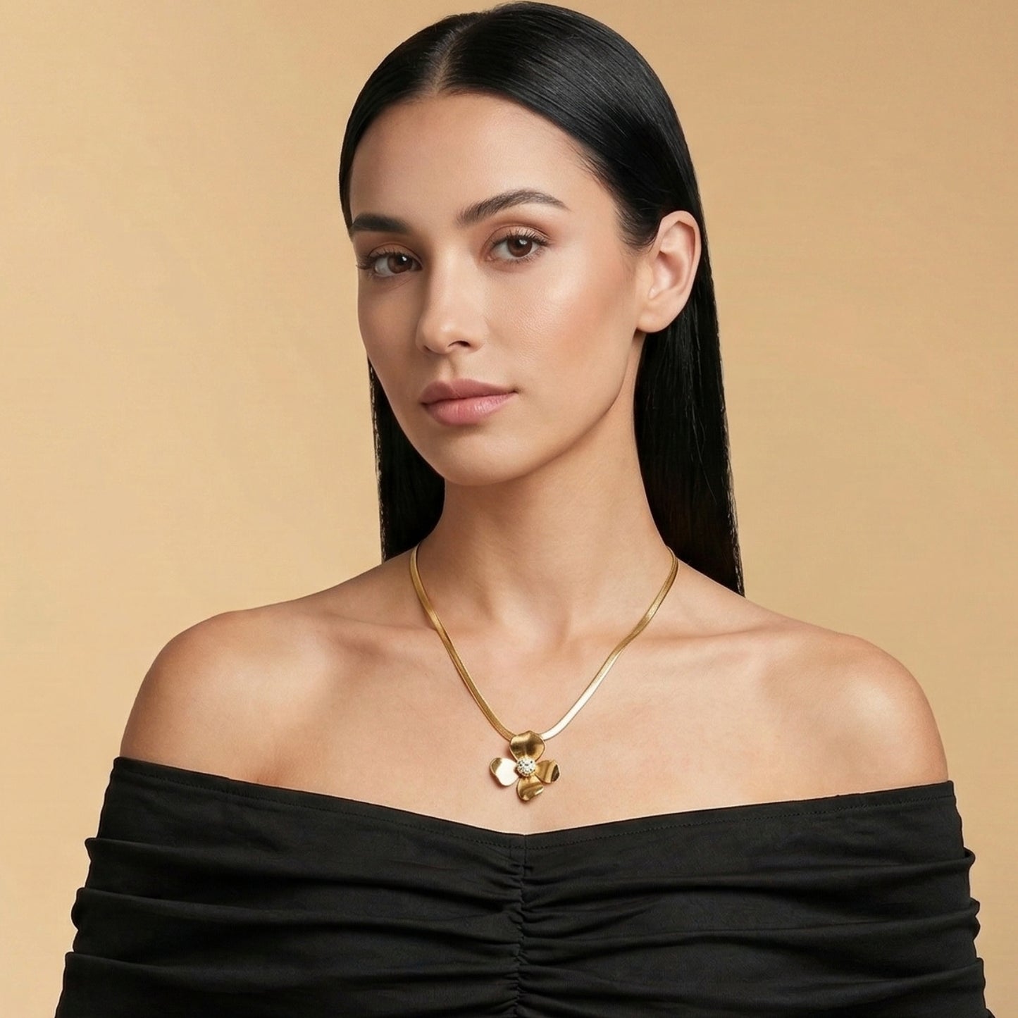 Eternal Glimmer Flower Neck Chain