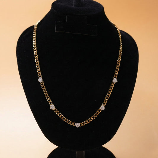 Golden Heart Link Neck Chain