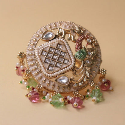 Nizam's Kundan Peacock Ring