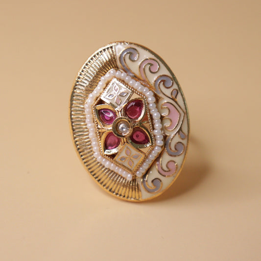 Royal Gulab Medallion Ring