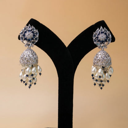 Empress Azure Pearl Earrings