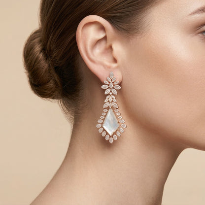 Luminous Bloom Dangles Earrings