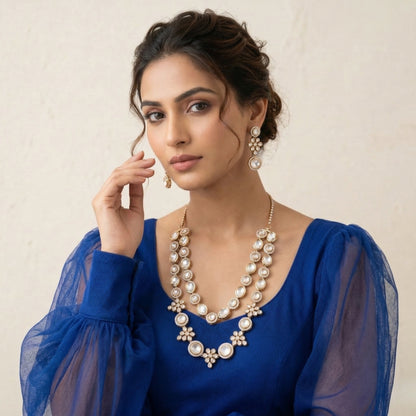 Exquisite Two-Layered Kundan Set