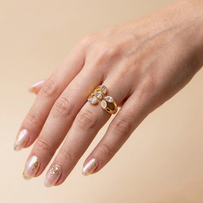 Gilded Laurel Ring