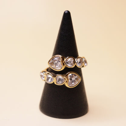 Hearts Wrap Ring