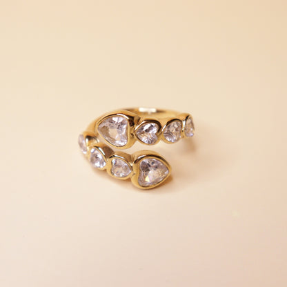 Hearts Wrap Ring