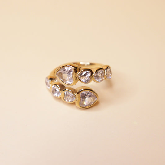 Hearts Wrap Ring