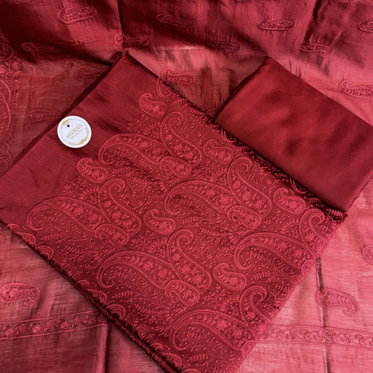 Maroon Tonal Luxe Suit
