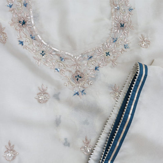 Ivory Teal Noor Suit Set
