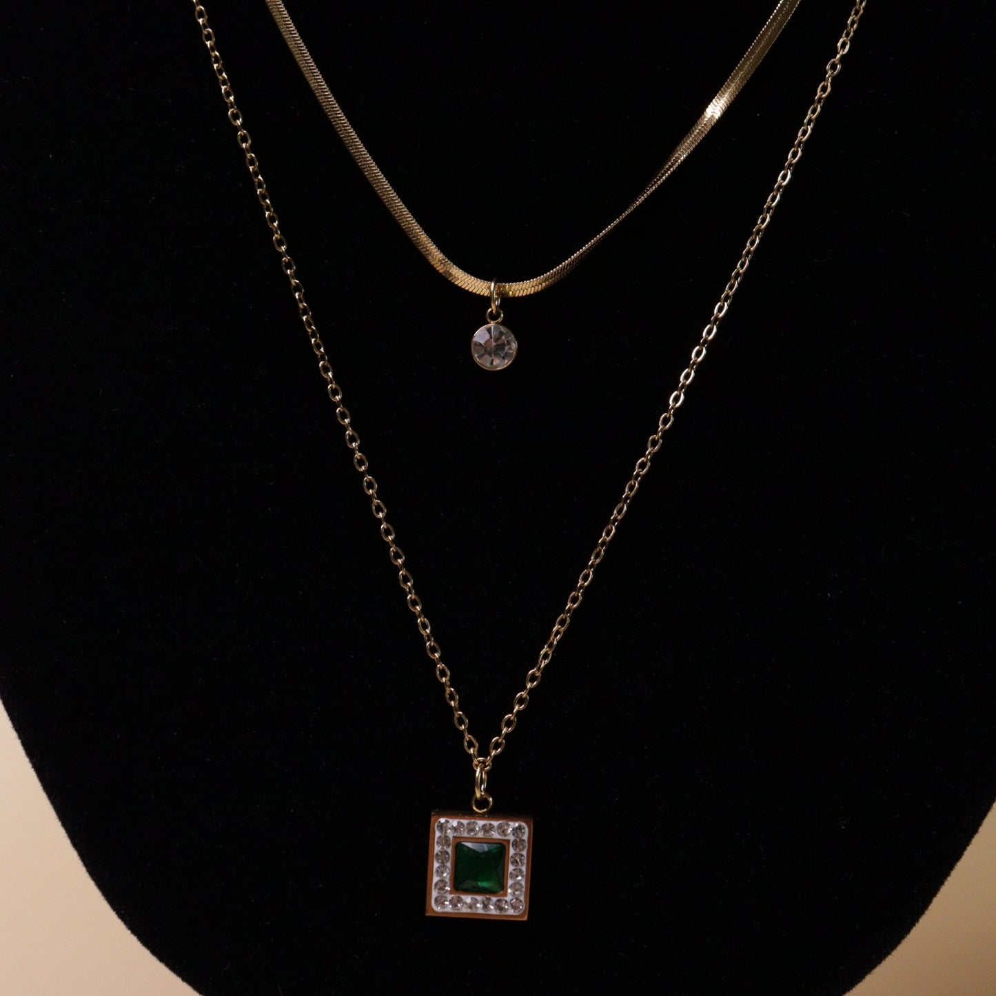 Emerald Duo Grace Neck Chain