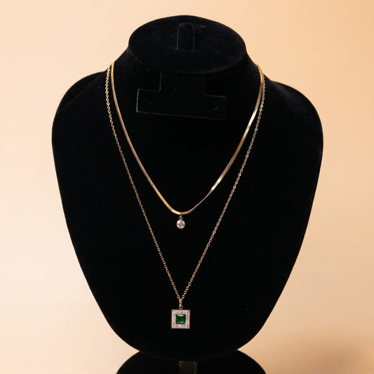 Emerald Duo Grace Neck Chain