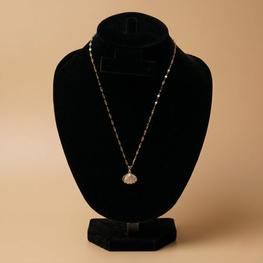 Gold Crystal Shell Neck Chain