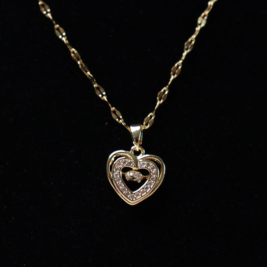 Eternal Beat Double Heart Neck Chain