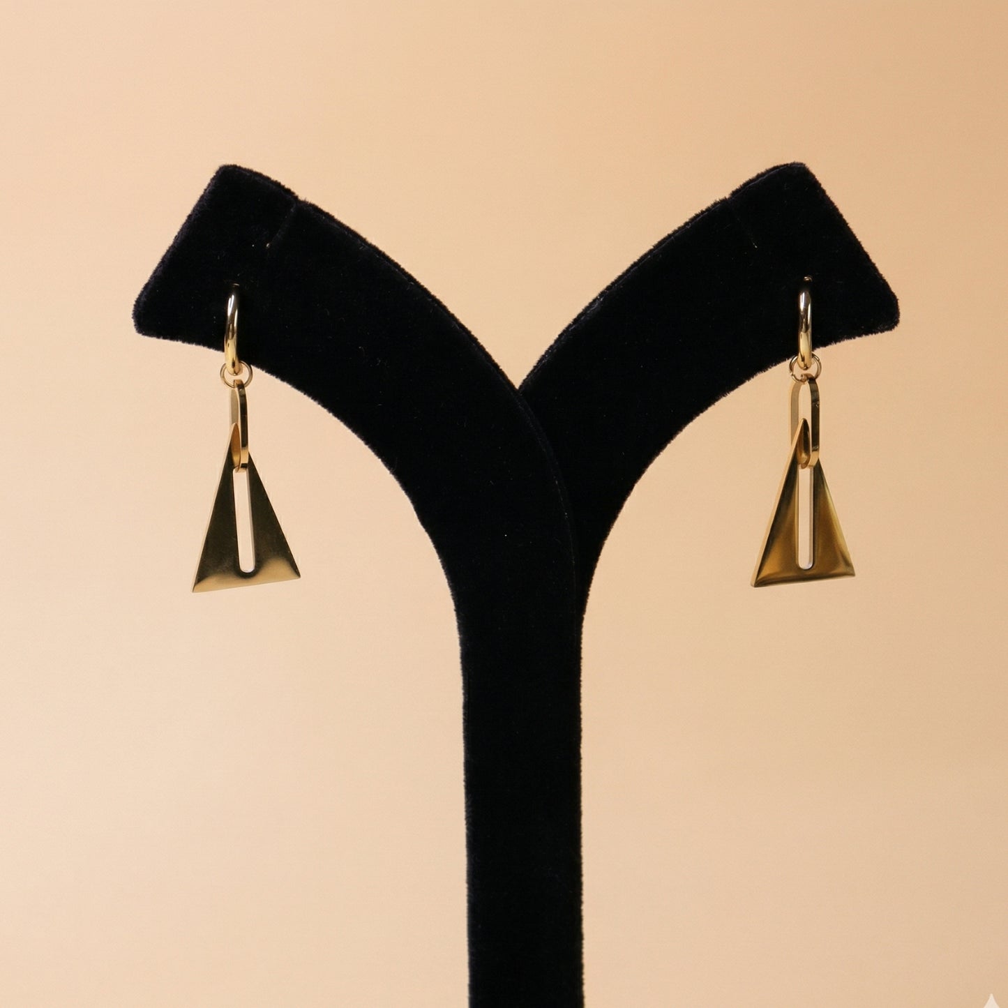 Golden Apex Cutout Earrings