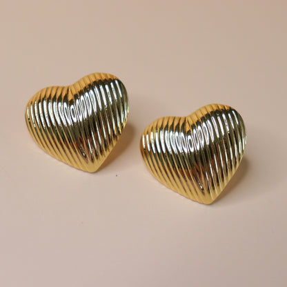 Groove Heart Earrings