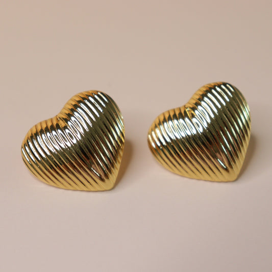 Groove Heart Earrings