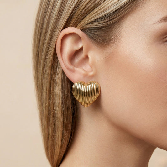 Groove Heart Earrings
