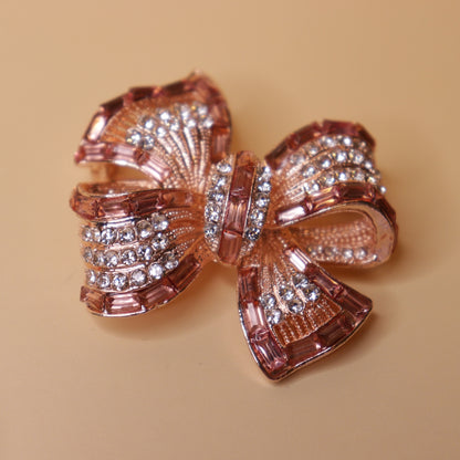 Rose Glitz Bow Brooch