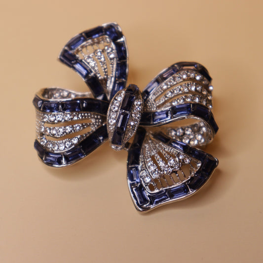 Rose Glitz Bow Brooch