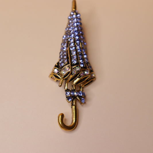 Amethyst Umbrella Brooch