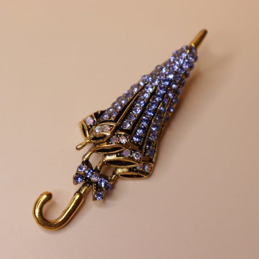 Amethyst Umbrella Brooch