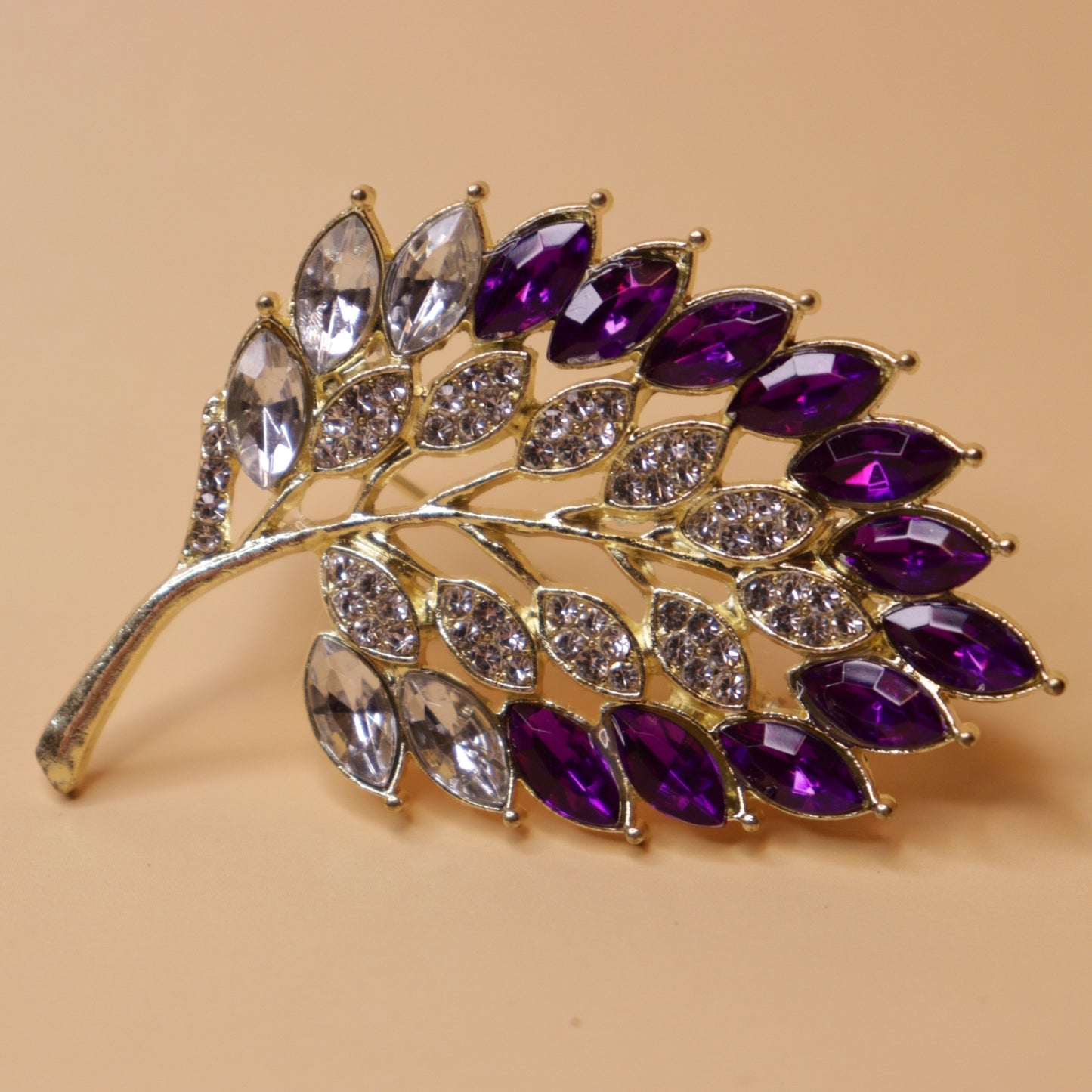 Imperial Marquise Leaf Brooch