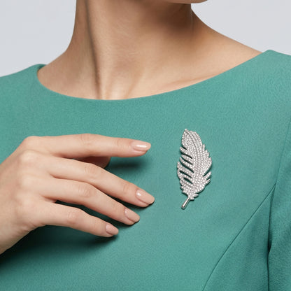 Glacial Feather Brooch