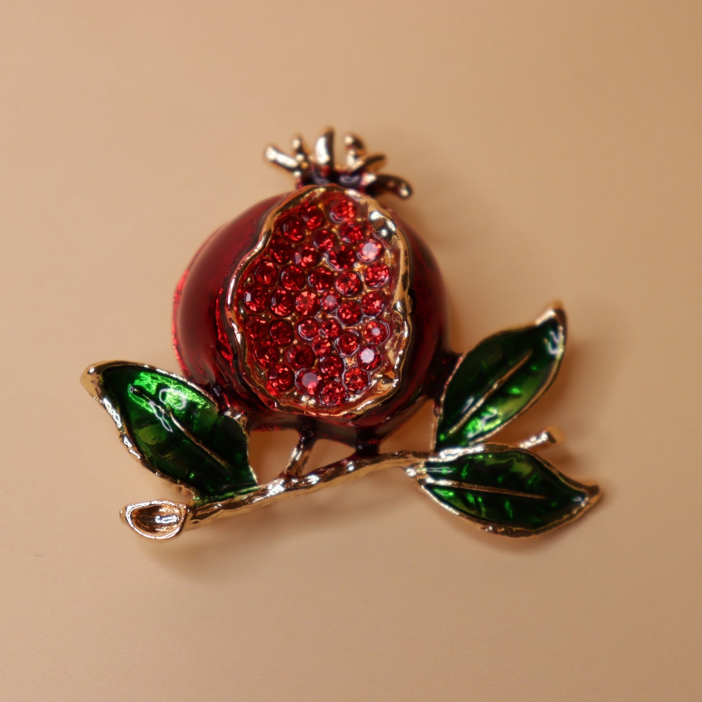 Crimson Pomegranate Brooch