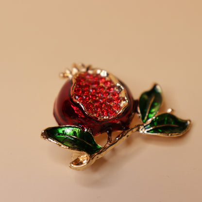 Crimson Pomegranate Brooch