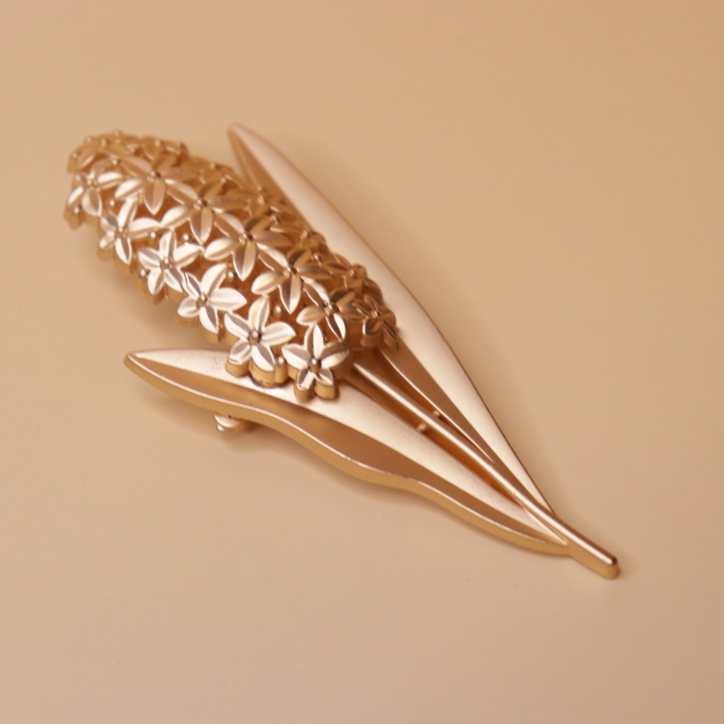 Golden Hyacinth Blossom Brooch