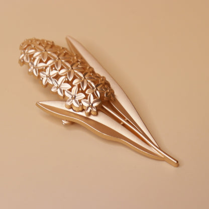 Golden Hyacinth Blossom Brooch