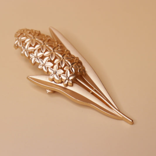Golden Hyacinth Blossom Brooch