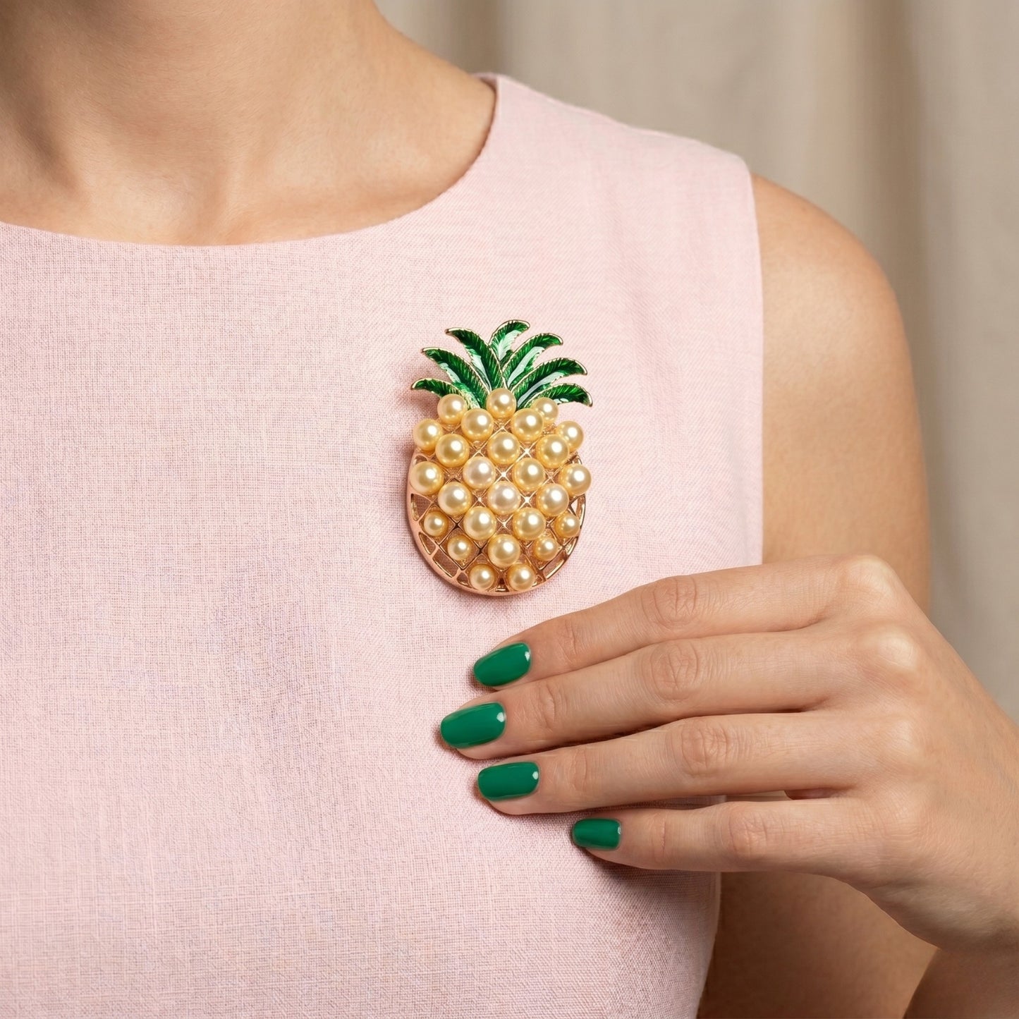 Pearl Pineapple Brooch