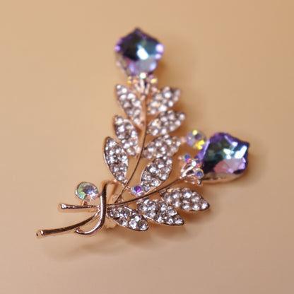 Iridescent Violet Bloom Brooch