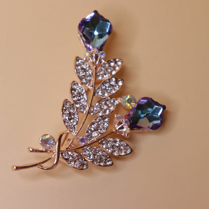 Iridescent Violet Bloom Brooch