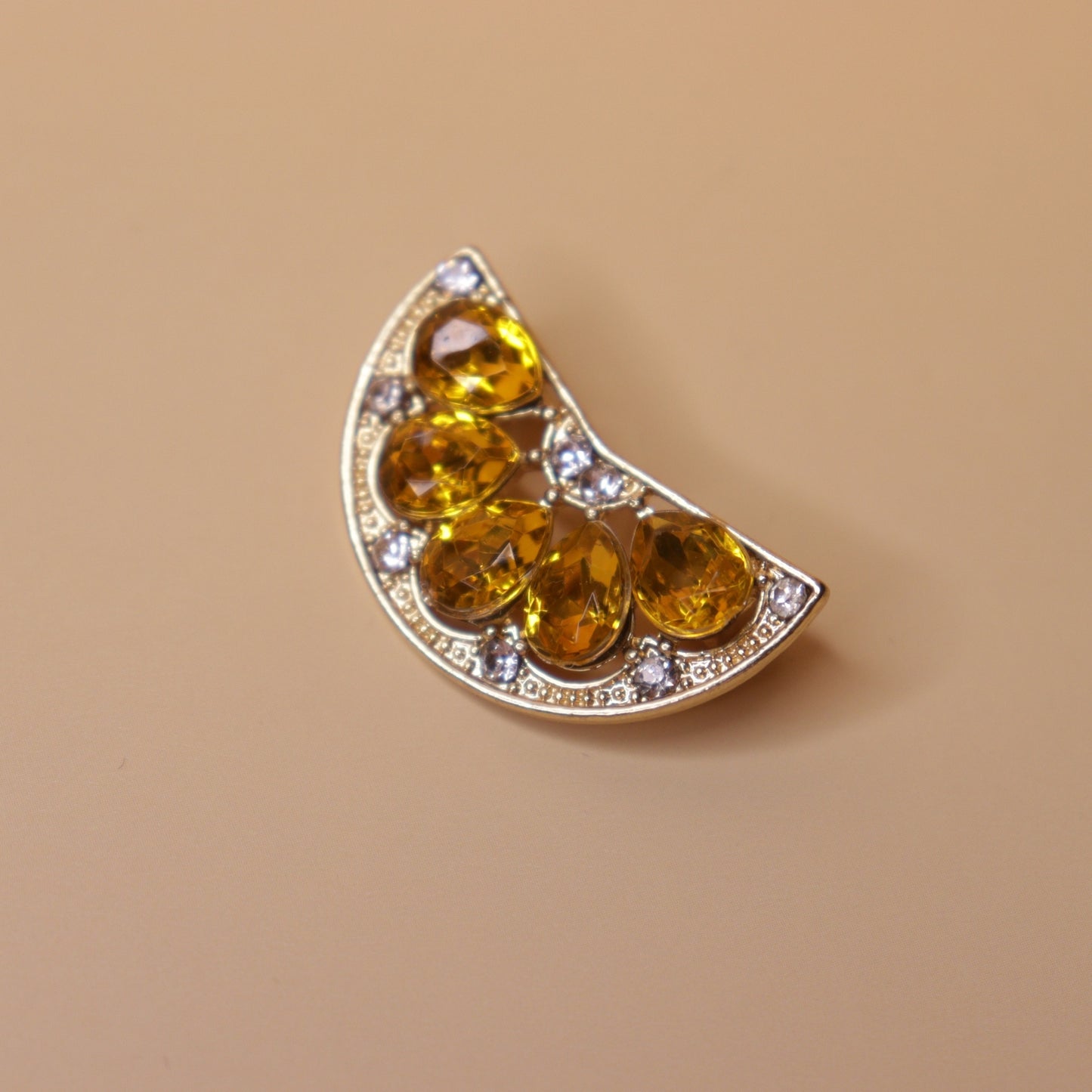 Gold Curve Brooch