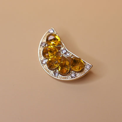 Gold Curve Brooch