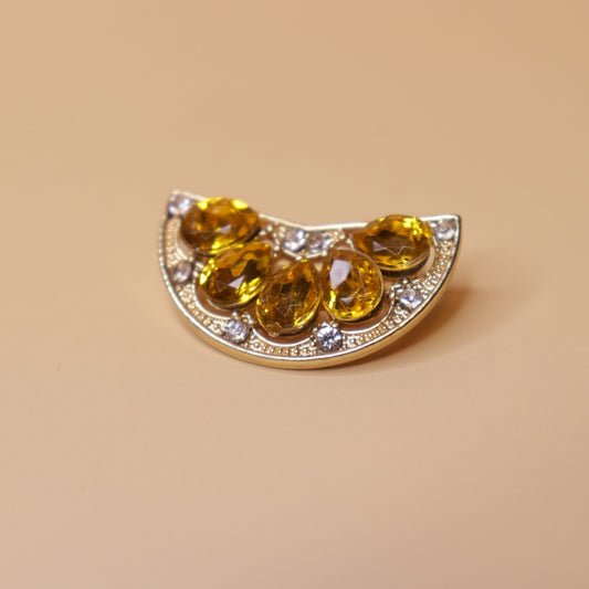 Gold Curve Brooch