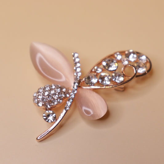 Blush Opaline Butterfly Brooch