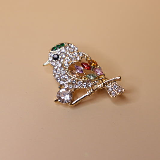 Prismatic Songbird Brooch