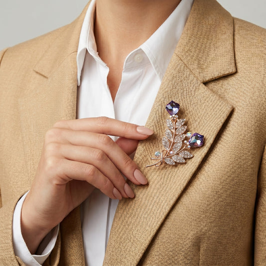 Iridescent Violet Bloom Brooch