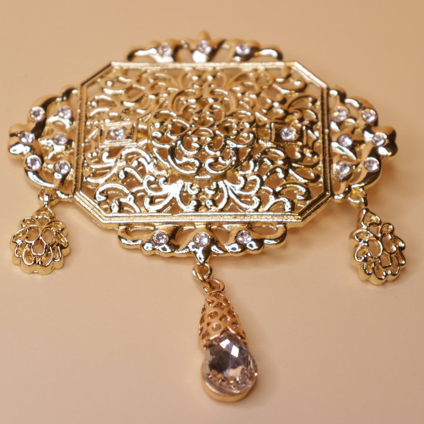 Gold Filigree Brooch