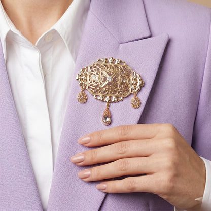 Gold Filigree Brooch