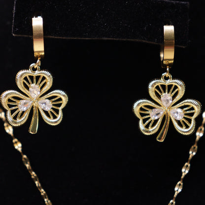 Golden Clover Charm Set