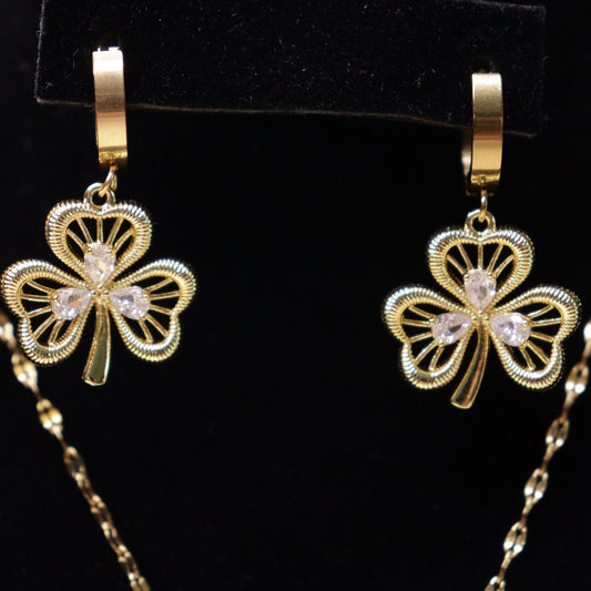 Golden Clover Charm Set