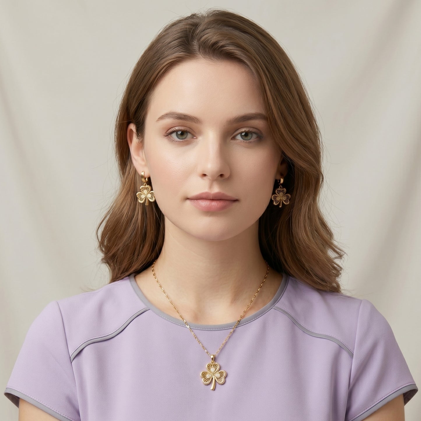 Golden Clover Charm Set