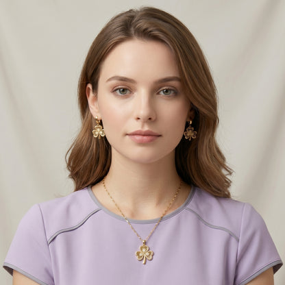 Golden Clover Charm Set